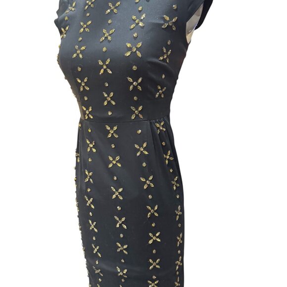 Boden Gold Star Beaded Embellished Dress – Size 2R - Picture 4 of 5